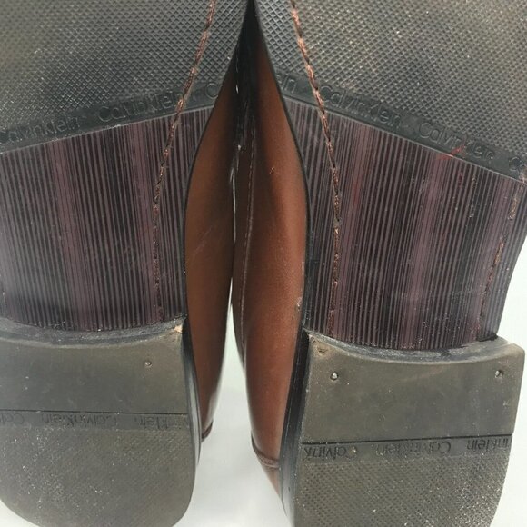 Calvin Klein Neil Loafer Brown Size 9.5 M Mens Slip On Shoes Model # F0055 - Picture 8 of 12